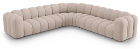 Бежов шенилов модулен ъглов диван Lupine – Micadoni