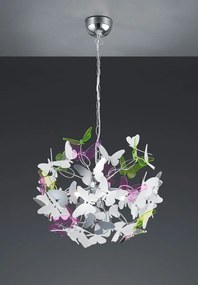 Детски полилей с пластмасов абажур ø 50 cm Butterfly – Reality