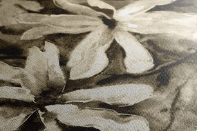 Картина на платно – Цъфтящо акварелно дърво в сепия