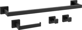 Комплект аксесоари за баня Rio Black 4 части