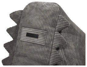 Тъмносив детски пуф от рипсено кадифе Snug 80 Dragon – SLOWDOWN