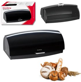 Кутия за хляб Klausberg KB 7931, 45 см, Ергономична дръжка, Метална, Черен