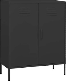 336168 vidaXL Шкаф за съхранение, антрацит, 80х35х101,5 см, стомана