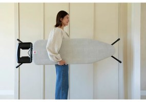 Маса за гладене Brabantia B 1008893, 124x38 см, 7 позиции за регулиране, Голяма поставка за ютия, Светлосив