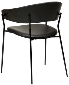 Матово черно трапезен стол с подлакътници Crib – DAN-FORM Denmark