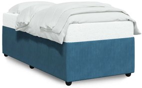 3284974 vidaXL Рамка за легло, синя, 80x200 см, кадифе
