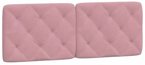 374732 vidaXL Мека табла за легло, розова, 140 см, кадифе