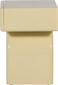 Светложълто гланцово нощно шкафче Zorel – WOOOD