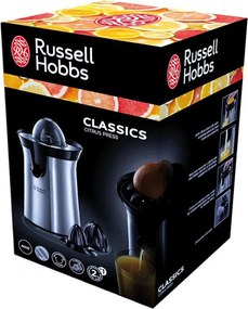 Цитрус преса Russell Hobbs Classics 22760-56, 60W, Автоматичнo въртене, Метален корпус, Инокс