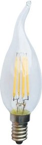 Лампа LED Filament E14 Candle 6W 2700K Dimmable Tip  (10 τεμάχια)