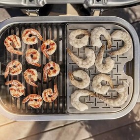 Електрическо барбекю със стойка Weber Lumin WB92010879DL, 2200 W, Сгъваема стойка, 315C, Емайлирани с порцелан чугунени скари, Страничен рафт, Черен