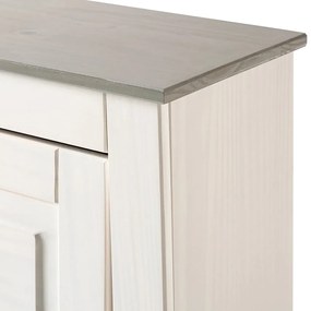 Бяла накланяща се стойка за обувки от масивен бор Toby – Støraa