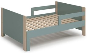 Детско легло в зелено-натурално с възможност за удължаване 90x140/190 cm Willi - Marckeric