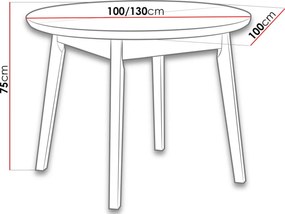 Разтегателна маса Anslo IV - Leuko - Sonoma