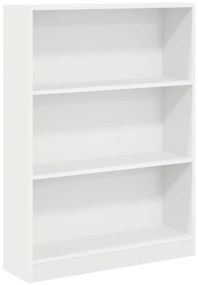 857835 vidaXL Библиотека, бяла, 80x24x109 см, инженерно дърво