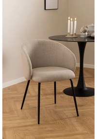 Кремави тапицирани трапезни столове в комплект 2 бр. Eleanor – Actona