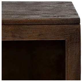 Кафява витрина от масивно манго 80x100x40 cm Ravi – Ixia