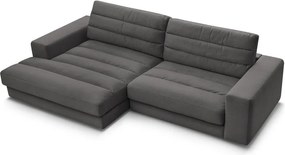 Антрацитен кадифен ъглов диван (ляв ъгъл) Sierra – Bobochic Paris