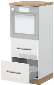 Висок подов шкаф за фурна Modena K14-60-2MB-White - White glossy