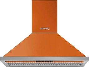 Абсорбатор SMEG Portofino KPF9OR, 275W, А+, 781 м3/ч, 3 скорости, 3 филтъра, Антивъзвръщателен клапан, Инокс, LED, Оранжев