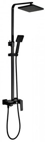 Душ система със смесител, пита, слушалка и шлаух ICT 6891B MATT BLACK, Inter Ceramic
