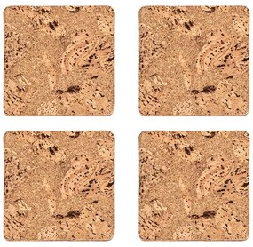 Коркови подложки в естествен цвят в комплект от 4 броя Querco - ZicZac