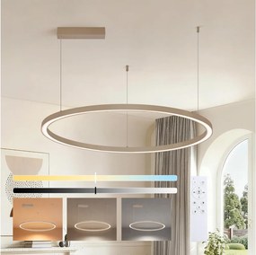 Brilagi - Димируем LED полилей на кабел PORTOFINO LED/60W/230V Ø 80 см бежов + дистанционно управление
