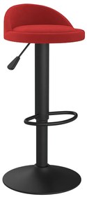 333596 vidaXL Бар табуретка, виненочервена, кадифе