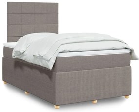 3294299 vidaXL Боксспринг легло с матрак, таупе, 120x190 см, плат
