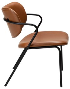 Кафяв фотьойл от изкуствена кожа в цвят коняк Zed - DAN-FORM Denmark