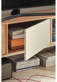 Кремавобял ТВ скрин с дъбов фурнир Yoko - Teulat