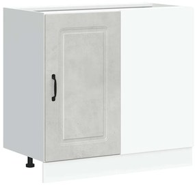 854322 vidaXL Кухненски шкаф, "Kalmar", бетонно сив, инженерно дърво