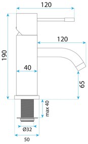 Смесител за мивка Rea Lungo Diamond Copper