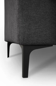 Антрацитен шенилов ъглов диван (десен ъгъл) Fabian – Scandic