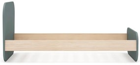 Сиво-зелено детско легло 90x190 cm от декор от бор с включена подматрачна рамка Esteban – Marckeric