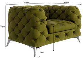 Зелено кадифено кресло Chelsea – Ropez