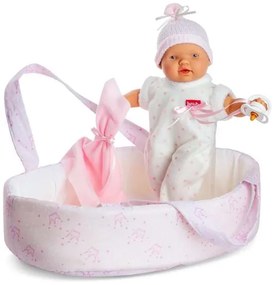Кукла Бебе Berjuan Кошница Розов (28 cm)