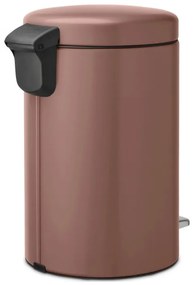 Кош за боклук с педал Brabantia NewIcon 1008845, 12 л, Плавно затваряне, Противоплъзгаща основа, Сатенено покритие, Кафяв