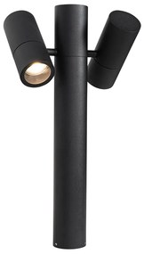 Свободностояща външна лампа черна 50 см 2-светлина регулируема - Duo