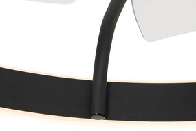 Вентилатор за таван черен 70 см с LED димируем с дистанционно управление - Maddy