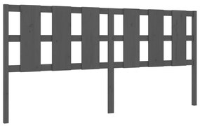 818012 vidaXL Горна табла за легло, сива, 205,5x4x100 см, бор масив