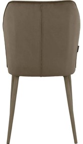 Кафяви кадифени трапезни столове в комплект от 2 бр. Wilma – Støraa