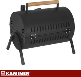 Туристическа скара на дървени въглища с капак