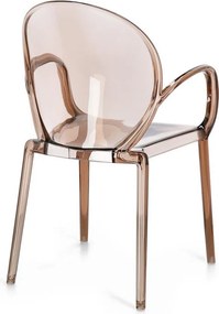 Светлокафяв пластмасов градински стол Camilla – Bizzotto