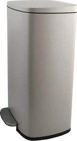 Кафяво-сиво стоманено кошче за боклук с педал 50 l Akira – Spirella