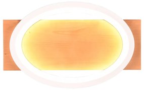 Бяло-естествена LED затъмняваща се стенна лампа Barca – Trio