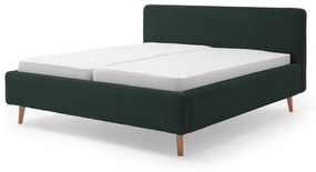 Зелено легло от велур с решетка и място за съхранение , 160 x 200 cm Mattis Cord - Meise Möbel