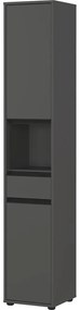 Антрацитен висок шкаф за баня 33x181 cm Lemont – Germania