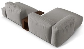 Светлосив модулен ъглов диван (ляв ъгъл) Martina – Micadoni Home