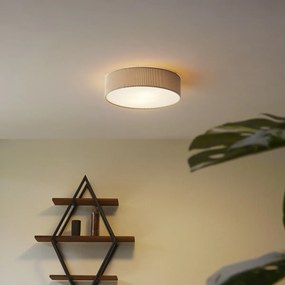 Модерна таванна лампа Taupe с кадифен абажур 38 см 2-светлини - Luz